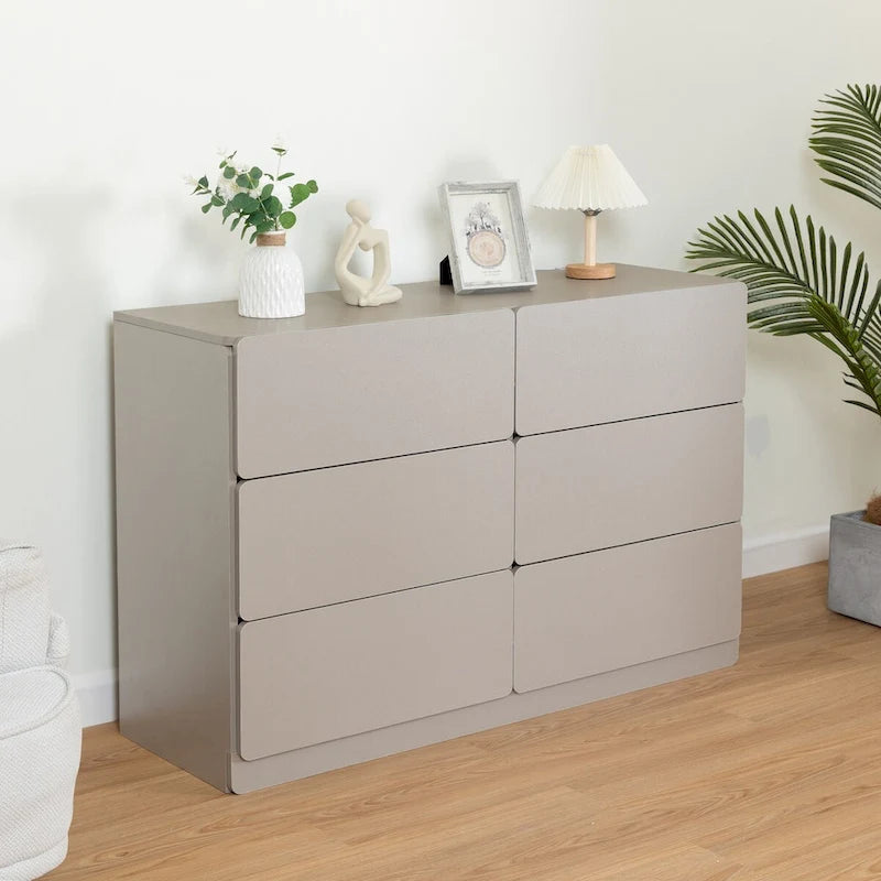 6-Drawer Dresser and Storage Cabinet – Gray