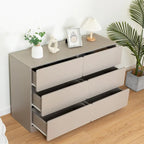 6-Drawer Dresser and Storage Cabinet – Gray
