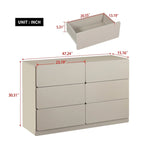 6-Drawer Dresser and Storage Cabinet – Gray