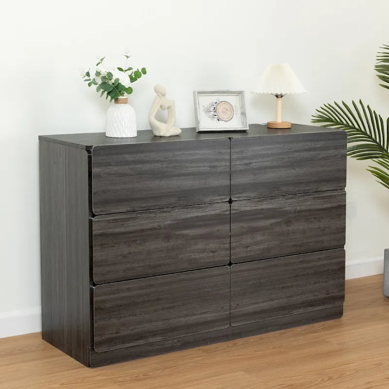 6-Drawer Dresser and Storage Cabinet – Gray