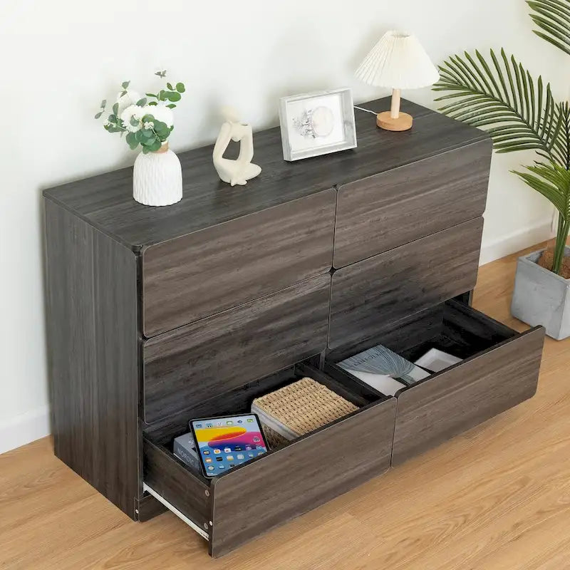 6-Drawer Dresser and Storage Cabinet – Gray