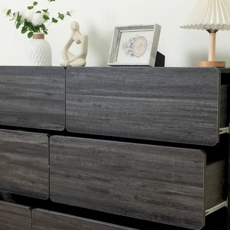 6-Drawer Dresser and Storage Cabinet – Gray