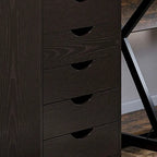 Nordic Minimalist Modern 5-Drawer File Cabinet Storage Organizer with Wheels