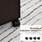 Nordic Minimalist Modern 5-Drawer File Cabinet Storage Organizer with Wheels