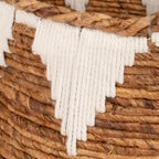 Coastal Banana Leaf Woven Baskets, Set of Three, Natural Finish - 14 x 14 x 10