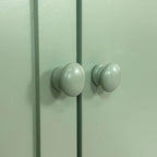 4-Door Storage Cabinet with Pine Legs and Intaglio Detail