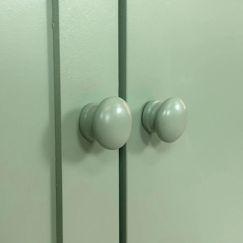 4-Door Storage Cabinet with Pine Legs and Intaglio Detail