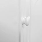 4-Door Storage Cabinet with Pine Legs and Intaglio Detail