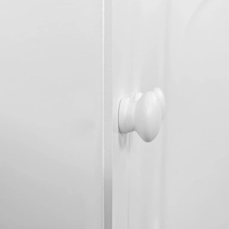 4-Door Storage Cabinet with Pine Legs and Intaglio Detail