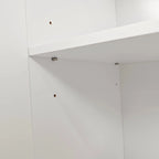 4-Door Storage Cabinet with Pine Legs and Intaglio Detail