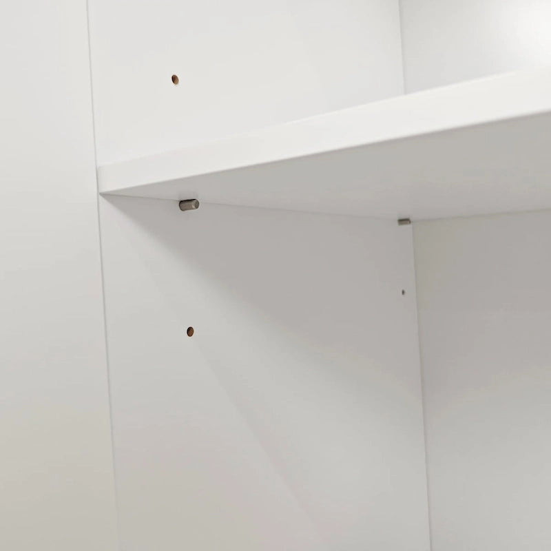 4-Door Storage Cabinet with Pine Legs and Intaglio Detail