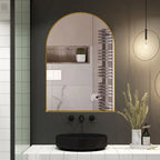 Metal Framed Bathroom Wall Cabinet with Mirror and Adjustable Shelves