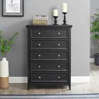 5-Drawer Dresser Cabinet with Metal Handles and Smooth Slide Rails – 31.5"W x 15.75"D x 44.3"H