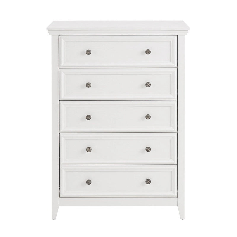 5-Drawer Dresser Cabinet with Metal Handles and Smooth Slide Rails – 31.5"W x 15.75"D x 44.3"H