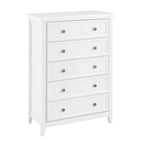 5-Drawer Dresser Cabinet with Metal Handles and Smooth Slide Rails – 31.5"W x 15.75"D x 44.3"H