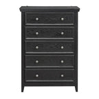 5-Drawer Dresser Cabinet with Metal Handles and Smooth Slide Rails – 31.5"W x 15.75"D x 44.3"H