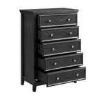 5-Drawer Dresser Cabinet with Metal Handles and Smooth Slide Rails – 31.5"W x 15.75"D x 44.3"H
