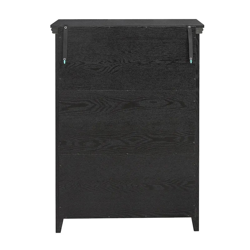 5-Drawer Dresser Cabinet with Metal Handles and Smooth Slide Rails – 31.5"W x 15.75"D x 44.3"H