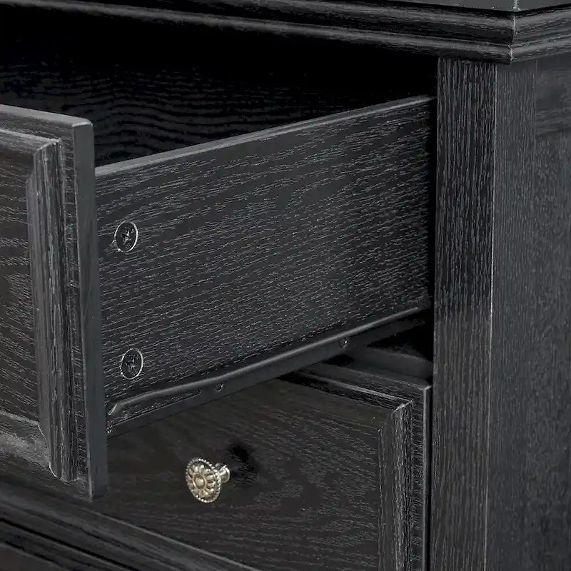 5-Drawer Dresser Cabinet with Metal Handles and Smooth Slide Rails – 31.5"W x 15.75"D x 44.3"H