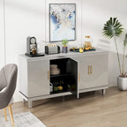 4-Door Cabinet with Adjustable Shelves – 59.84"L x 15.75"W x 32.28"H