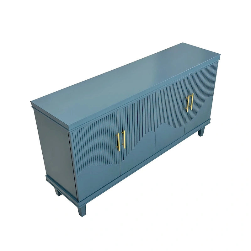 4-Door Cabinet with Adjustable Shelves – 59.84"L x 15.75"W x 32.28"H