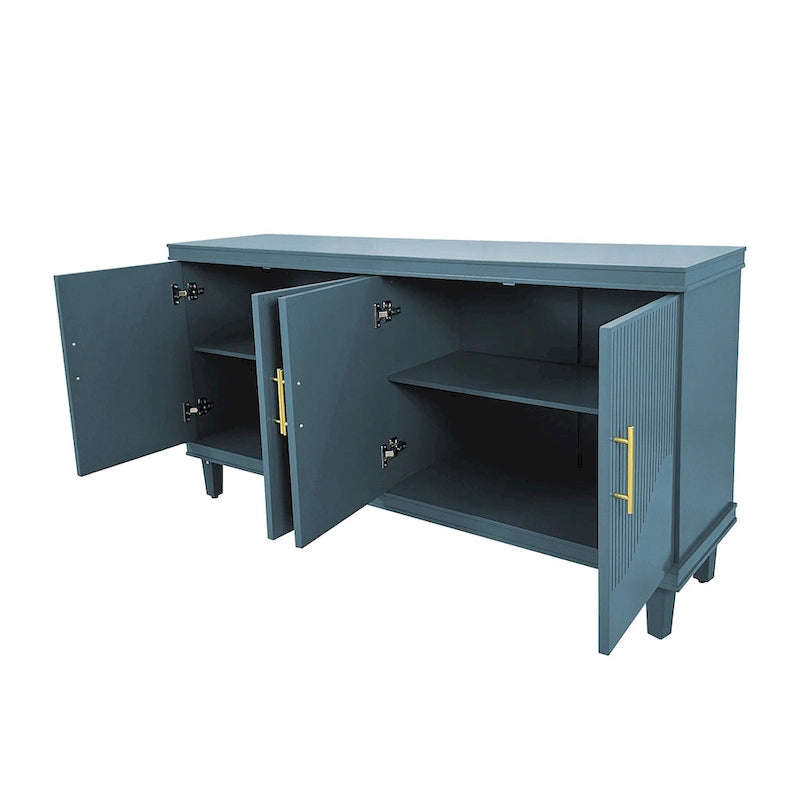 4-Door Cabinet with Adjustable Shelves – 59.84"L x 15.75"W x 32.28"H