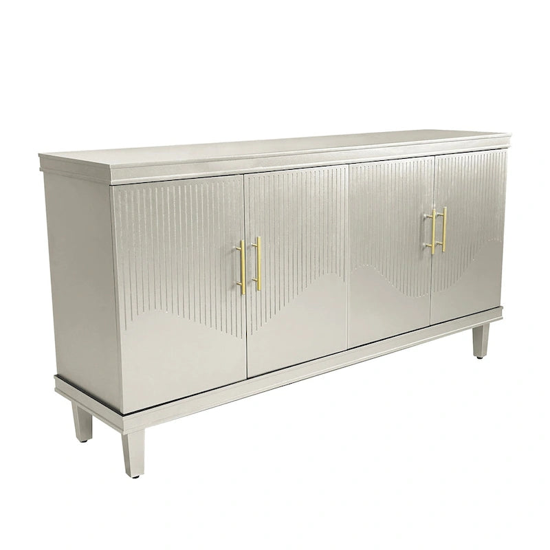 4-Door Cabinet with Adjustable Shelves – 59.84"L x 15.75"W x 32.28"H