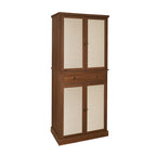 4 Door Cabinet with 1 Drawer, with 4 Adjustable Inner Shelves, Storage Cabinet