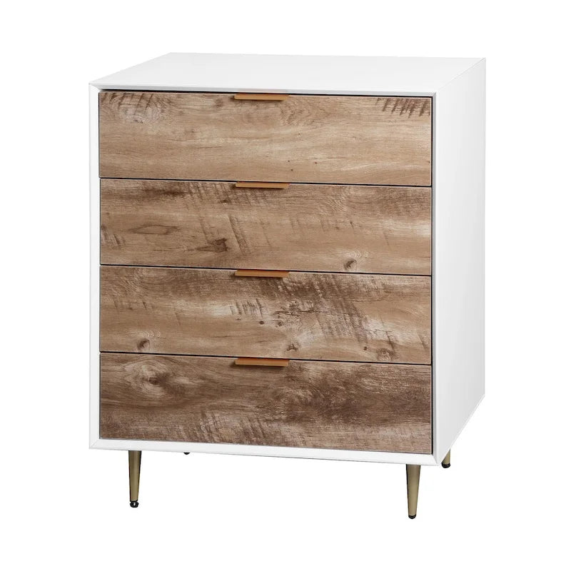 Wooden Tall 4 Drawer Dresser