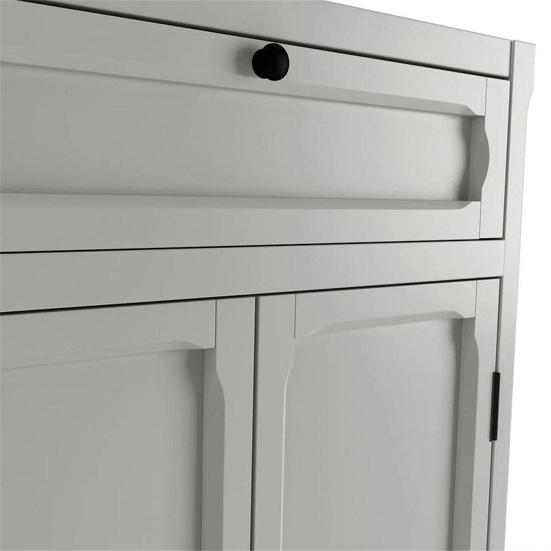 2-Door, 1-Drawer Storage Cabinet - 47.3H x 29.6W x 17.4D