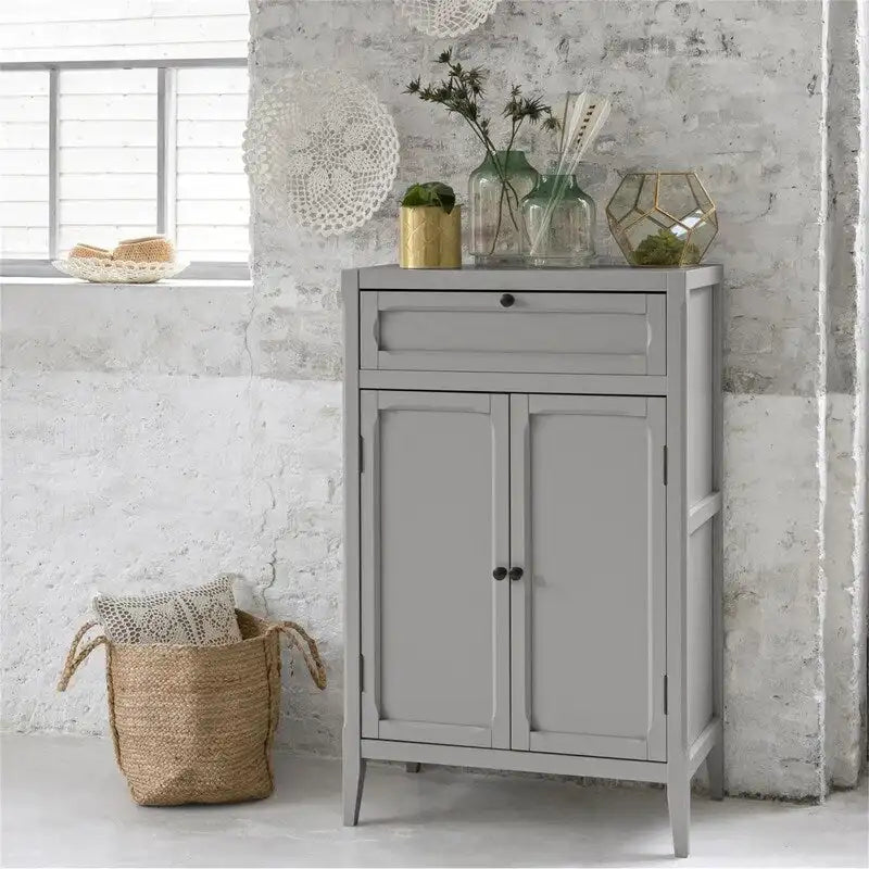 2-Door, 1-Drawer Storage Cabinet - 47.3H x 29.6W x 17.4D
