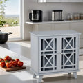 Anti-Toppling Wood Kitchen Storage Cabinet with Doors