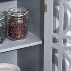 Anti-Toppling Wood Kitchen Storage Cabinet with Doors