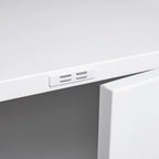Metal Printer Stand with Storage Mobile Printer Tables for Small Spaces with Door Adjustable Shelf File Cabinet on Wheels