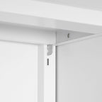 Metal Printer Stand with Storage Mobile Printer Tables for Small Spaces with Door Adjustable Shelf File Cabinet on Wheels