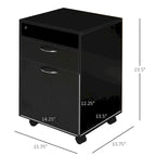 Mobile Storage Cabinet Organizer with Drawer and Cabinet
