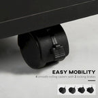 Mobile Storage Cabinet Organizer with Drawer and Cabinet