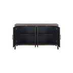 4-Door Fir Wood Sideboard with Adjustable Shelf - 59.84"L x 15.75"W x 32.43"H