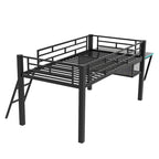 Gaming Mid Loft Bed with Desk