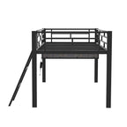 Gaming Mid Loft Bed with Desk