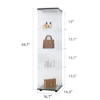 Glass Display Cabinet 4 Shelves with Door