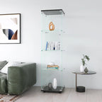 Glass Display Cabinet 4 Shelves with Door