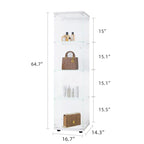 Glass Display Cabinet 4 Shelves with Door