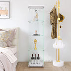 Glass Display Cabinet 4 Shelves with Door