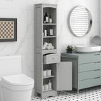 Tall Bathroom Cabinet Freestanding Storage Cabinet with Drawer - 13.4L x 9.1W x 66.9H