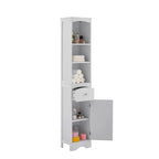 Tall Bathroom Cabinet Freestanding Storage Cabinet with Drawer - 13.4L x 9.1W x 66.9H