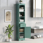 Tall Bathroom Cabinet Freestanding Storage Cabinet with Drawer - 13.4L x 9.1W x 66.9H
