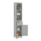 Tall Bathroom Cabinet Freestanding Storage Cabinet with Drawer - 13.4L x 9.1W x 66.9H