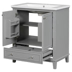 Bathroom Cabinet with Doors and Drawer