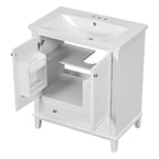 Bathroom Cabinet with Doors and Drawer